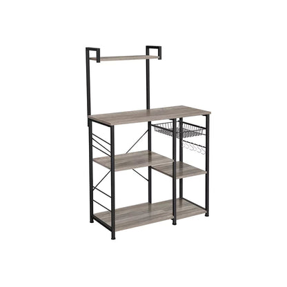 In And OutdoorMatch Keukenkast industrieel Xavier - Organizer - Met planken - Met haken - 90 x 40 x 132 cm kitchen rack