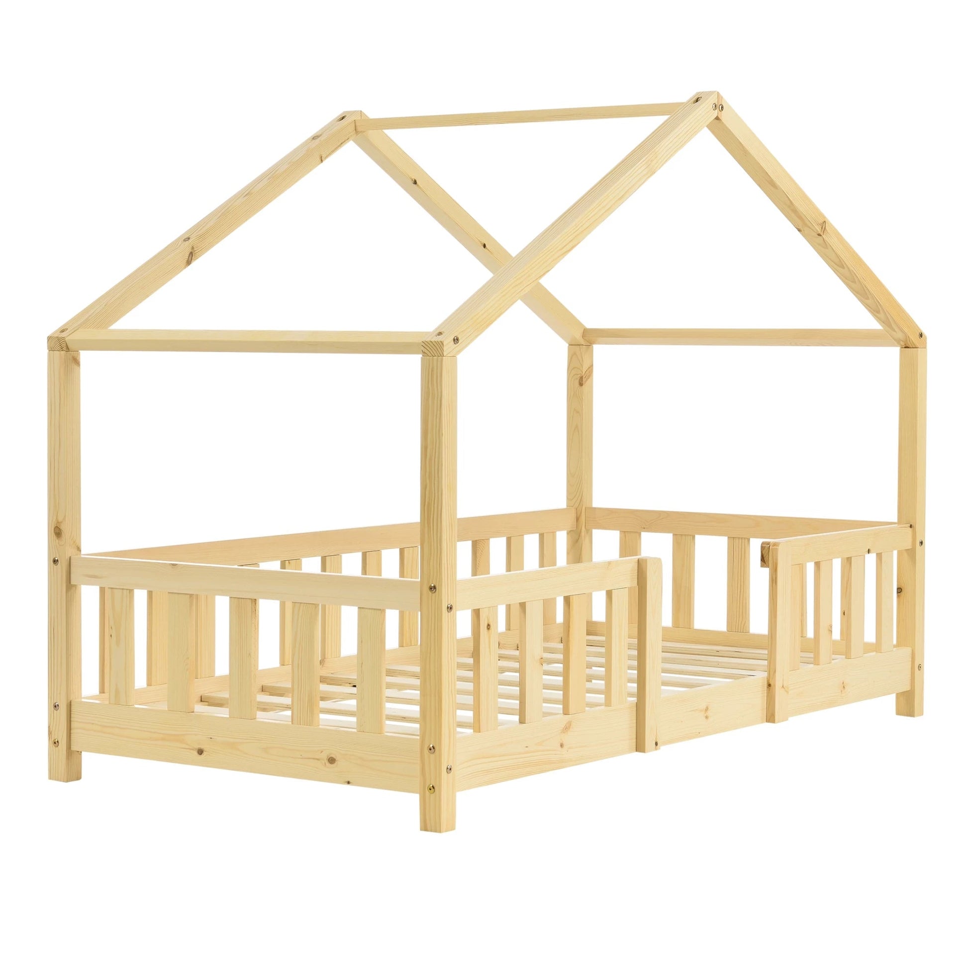 In And OutdoorMatch Kinderbed Dianna - Met valbeveiliging - 80x160 cm - Hout - Voor meisjes - Voor jongens - Voor kinderen Kinder bedden