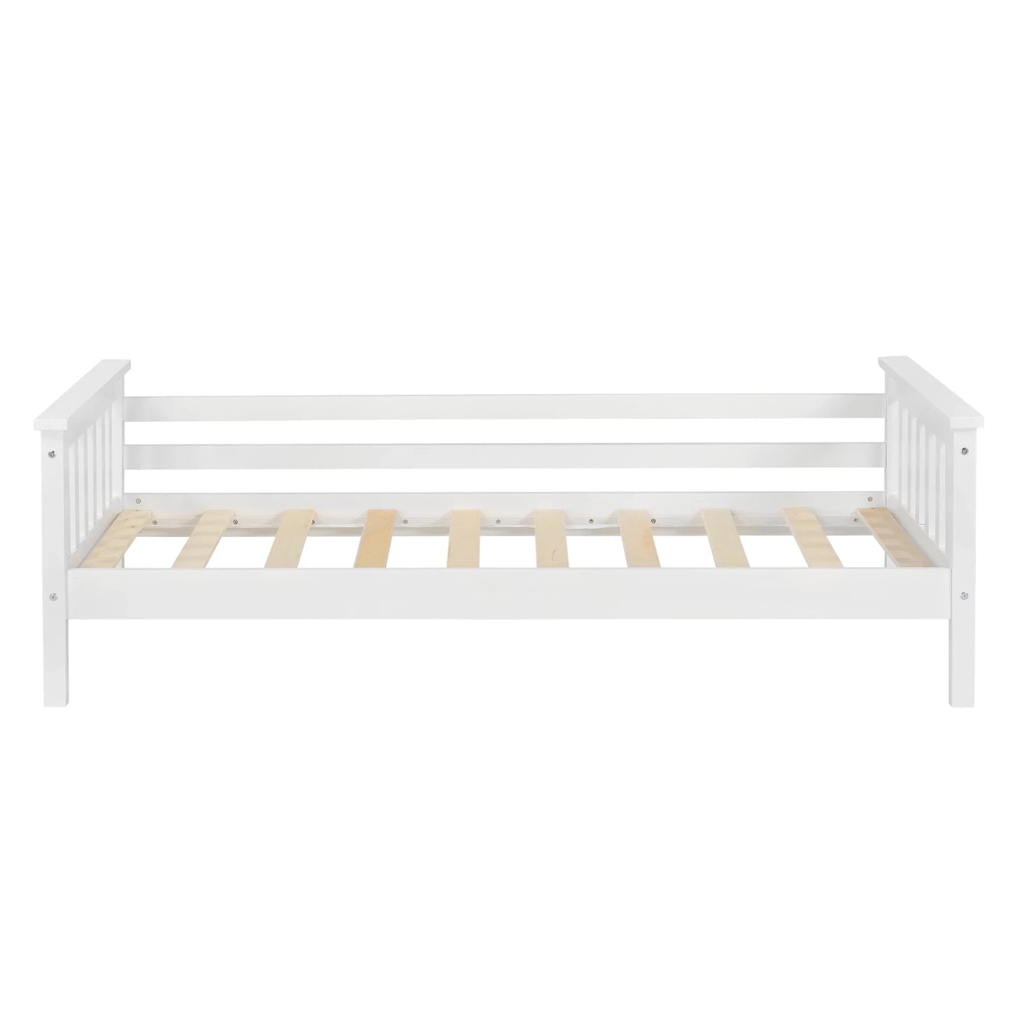 In And OutdoorMatch Kinderbed Lou - Met matras en veiligheidsvoorziening - 70x140 - Wit - Voor meisjes - Voor jongens Eén persoon slapen