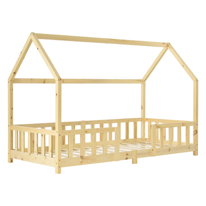 In And OutdoorMatch Kinderbed Maddison - Met valbeveiliging - 90x200 cm - Hout - Voor meisjes - Voor jongens - Voor kinderen Kinder bedden