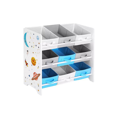 In And OutdoorMatch Kinderboekenkast Lilly - 6 vakken - Boekenkast & speelkast - 2 in 1 - Woon-, slaapkamer en kinderkamer - Hout - MDF - 63x30x60cm Boekenkast