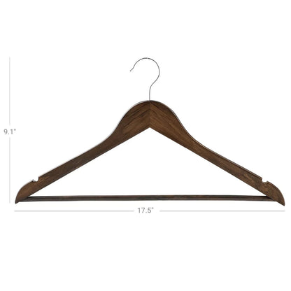 In And OutdoorMatch Kleerhangers Earline Cleveland - 20 stuks Bruin - 360 Graden Draaibaar - Broekhangers - Antislip - 44,5 x 23 x 1,2 cm kledinghanger