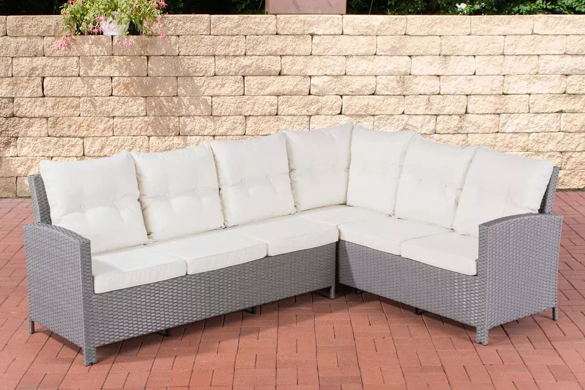 In And OutdoorMatch Loungebank Gianni - Wicker - Tuinmeubelen - Voor buiten, tuin en balkon - Loungeset bank - Creme/wit Garden Bench