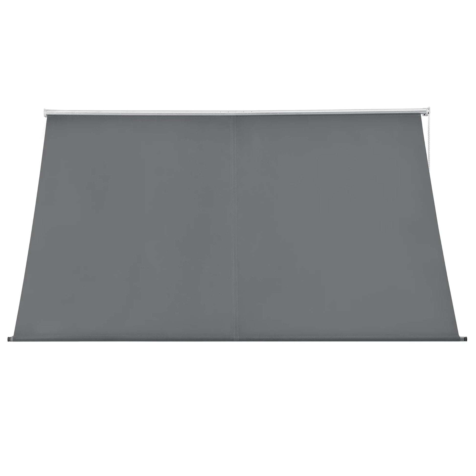 In And OutdoorMatch Luifel Asa - Grijs - 350x120 cm - Uitvalarmluifel - Staal en stof - UV Bescherming - Waterafstotend Sunshade