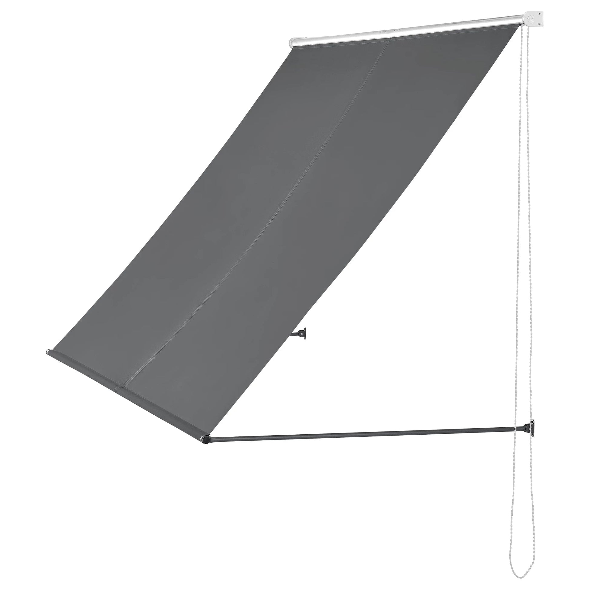 In And OutdoorMatch Luifel Lou - Grijs - 250x120 cm - Uitvalarmluifel - Staal en Stof - UV Bescherming - Waterafstotend Sunshade