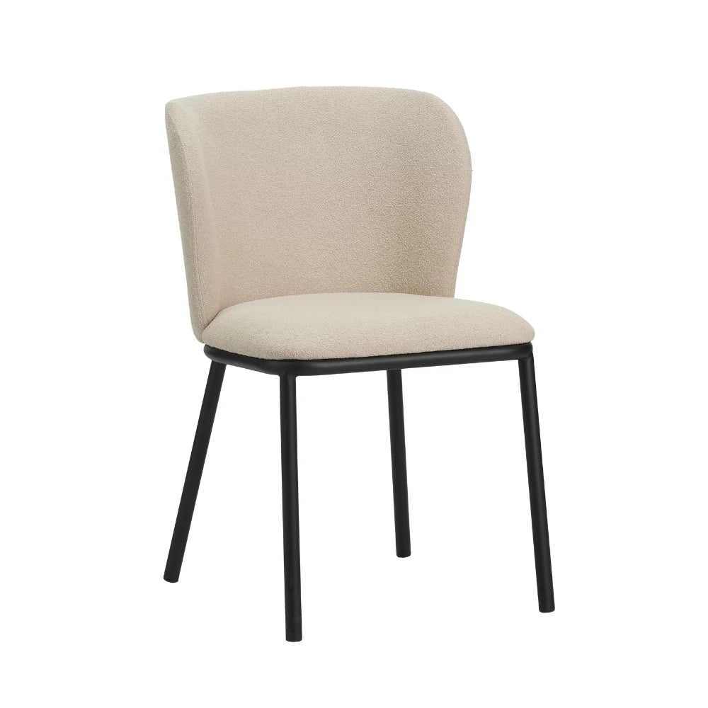 In And OutdoorMatch Luxe Eetkamerstoel Janeiro - Hoge kwaliteit - Beige - Stoffen bekleding - Luxe eetkamerstoelen Eetkamerstoel