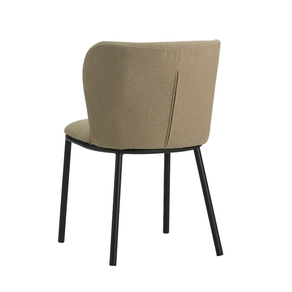 In And OutdoorMatch Luxe Eetkamerstoel Janeiro - Hoge kwaliteit - Taupe - Stoffen bekleding - Luxe eetkamerstoelen Eetkamerstoel