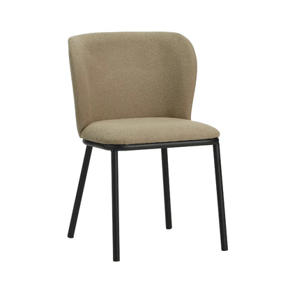 In And OutdoorMatch Luxe Eetkamerstoel Janeiro - Hoge kwaliteit - Taupe - Stoffen bekleding - Luxe eetkamerstoelen Eetkamerstoel