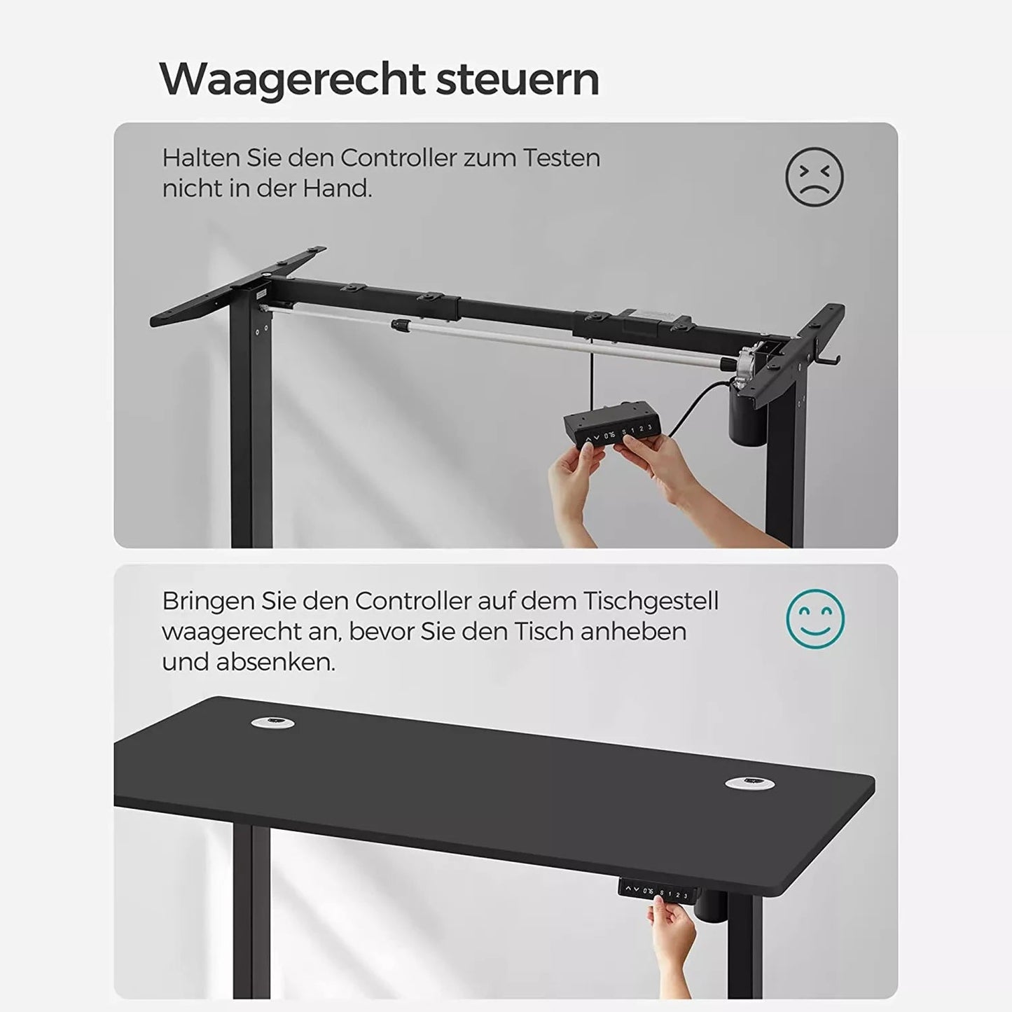 In And OutdoorMatch Luxe Elektrisch Bureau Collin - Zit-sta bureau - Zwart - Memory functie met 3 hoogtes - In hoogte verstelbaar 71-117cm - 80kg draagvermogen - 60x120cm Desk