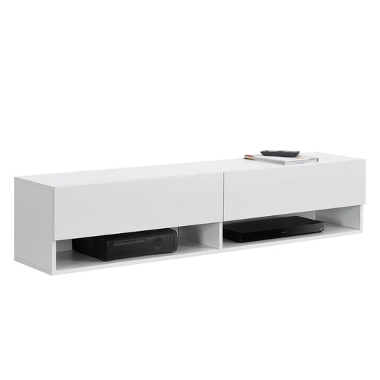 In And OutdoorMatch Luxe Zwevende Kast Helen - 140x31x30 cm - Max 25 kg - Wit - Spaanplaat - Deluxe Design TV cabinet