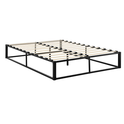 In And OutdoorMatch Metalen Bed Servio - Met Lattenbodem - Zwart - 140x200 cm Bedframe