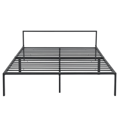 In And OutdoorMatch Metalen Bedframe Ephraim - Zwart - Met matras - 160x200 cm - Staal en Koudschuim - Modern Design bed twee personen