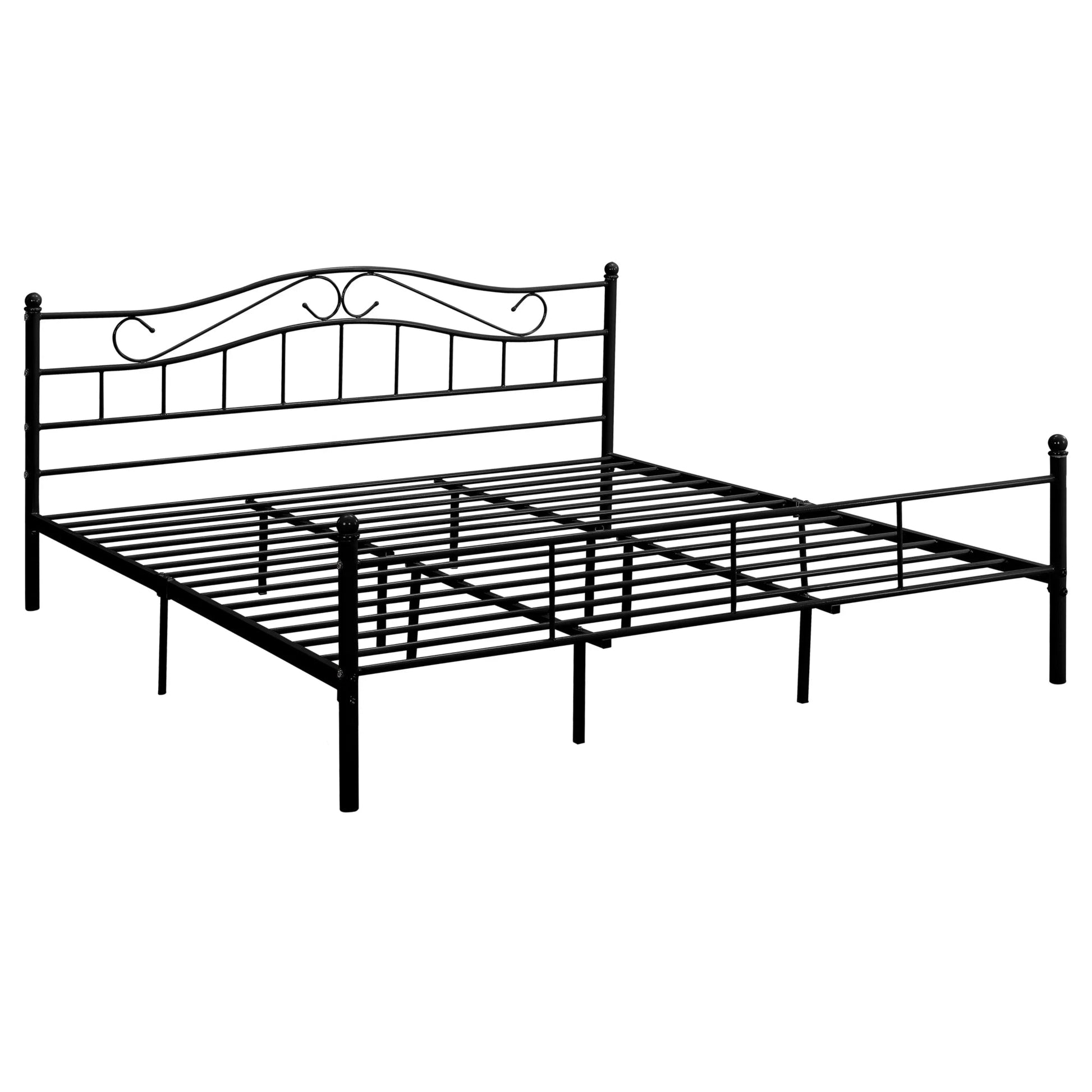 In And OutdoorMatch Metalen bed Robb - incl. Bedbodem - 180x200 - Zwart - Modern design Bedframe