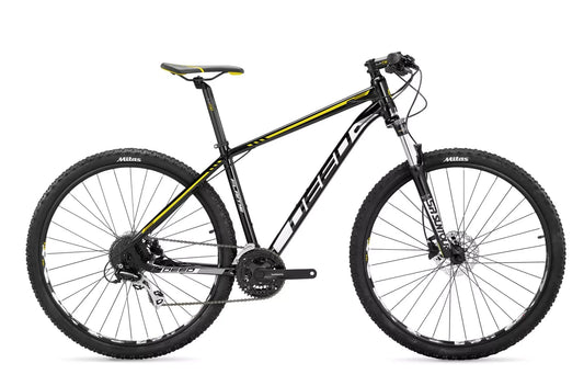 In And OutdoorMatch Mountainbike Richie - Met 21 versnellingen - 29 inch wielmaat - Herenfiets - Racefiets - Stadsfiets - Framemaat 50cm - Zwart/geel Mountain bike