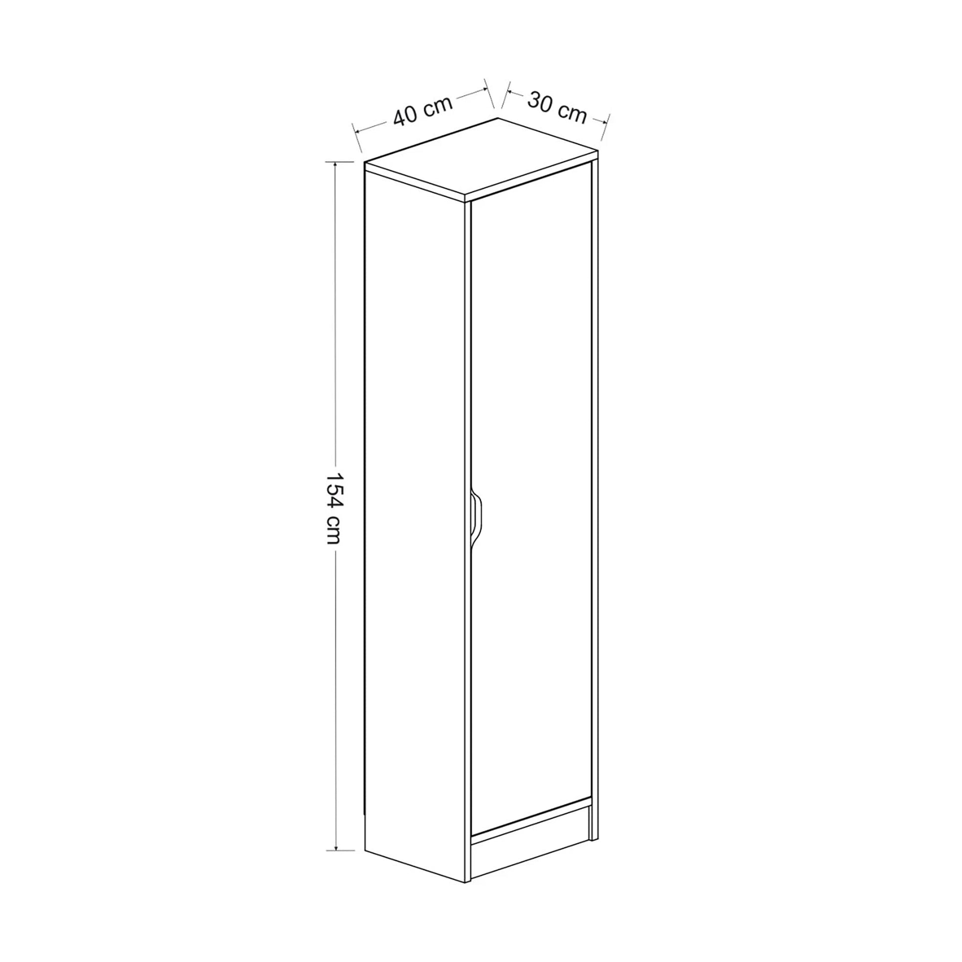 In And OutdoorMatch Opbergkast Edgard - 154x40x30 cm - Houtkleur - MDF Kast