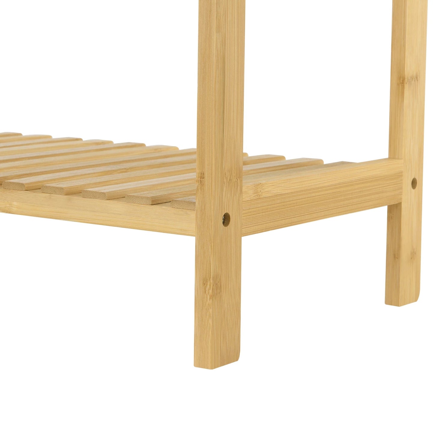 In And OutdoorMatch Opbergrek Harold - Staand rek - Met 3 bamboe planken - Klassiek ontwerp storage rack