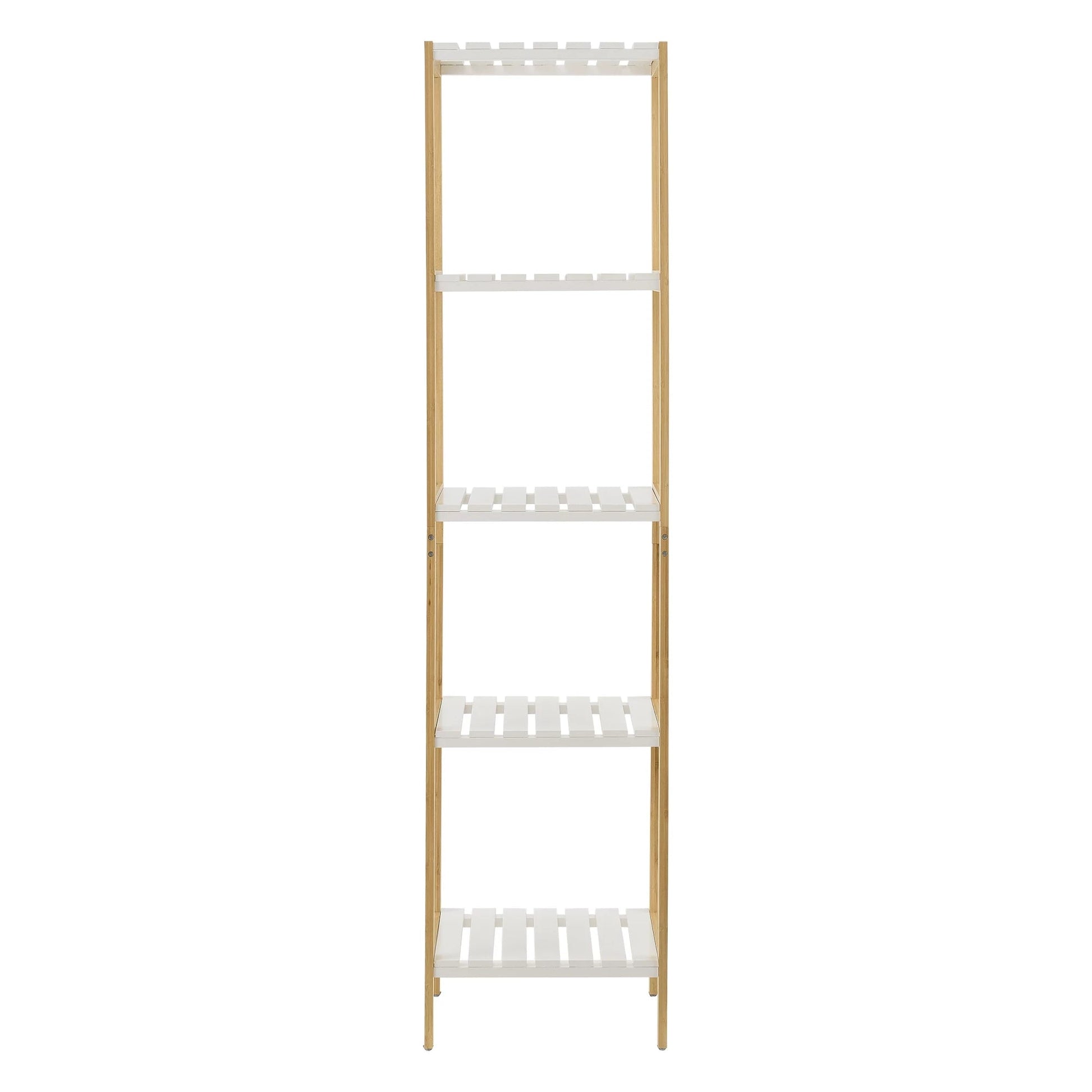 In And OutdoorMatch Opbergrek Ryan - Staand rek - Met 5 planken - Bamboe - Minimalistisch design storage rack