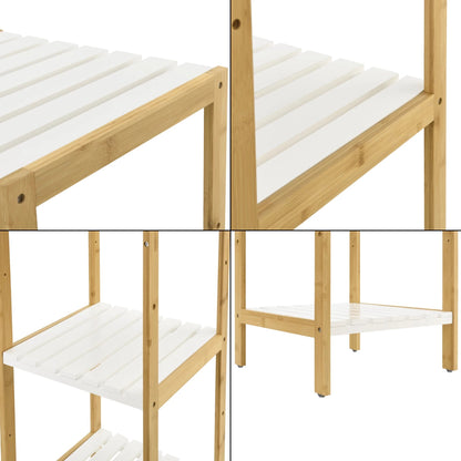 In And OutdoorMatch Opbergrek Ryan - Staand rek - Met 5 planken - Bamboe - Minimalistisch design storage rack