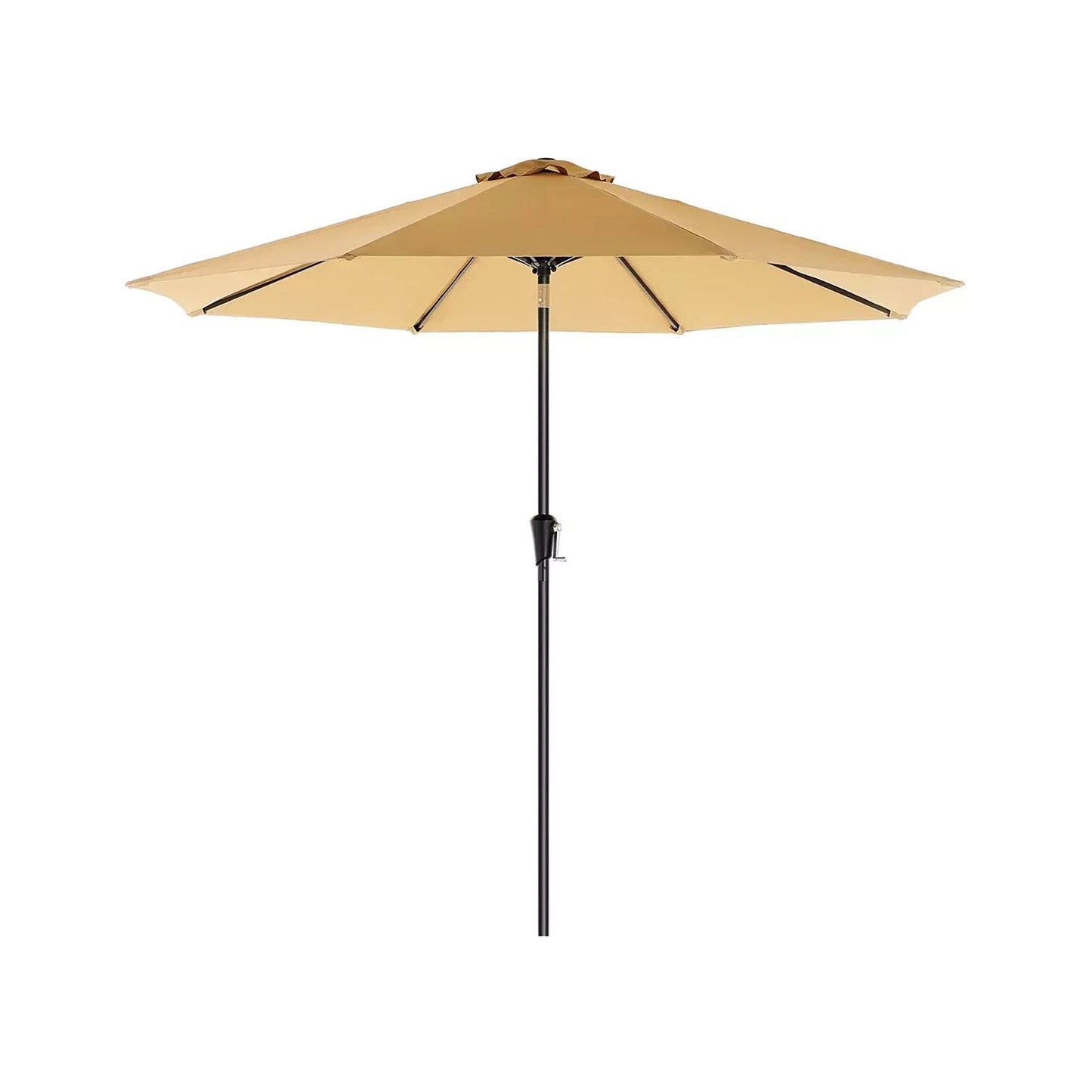 In And OutdoorMatch Parasol Bridget - 270 cm - Tuinparasol - Market Parasol - UV bescherming tot UPF 50+ - Patio Parasol - Zonwering - Knikarm - Met zwengel - Zonder standaard - Zand Sunshade