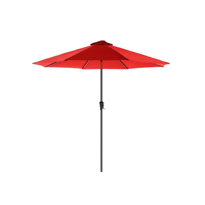 In And OutdoorMatch Parasol Marques - 300cm - Kantelbaar - Camping - Rond - Staand - Rood - UPF 50 - Terras, balkon, tuin of strand Sunshade