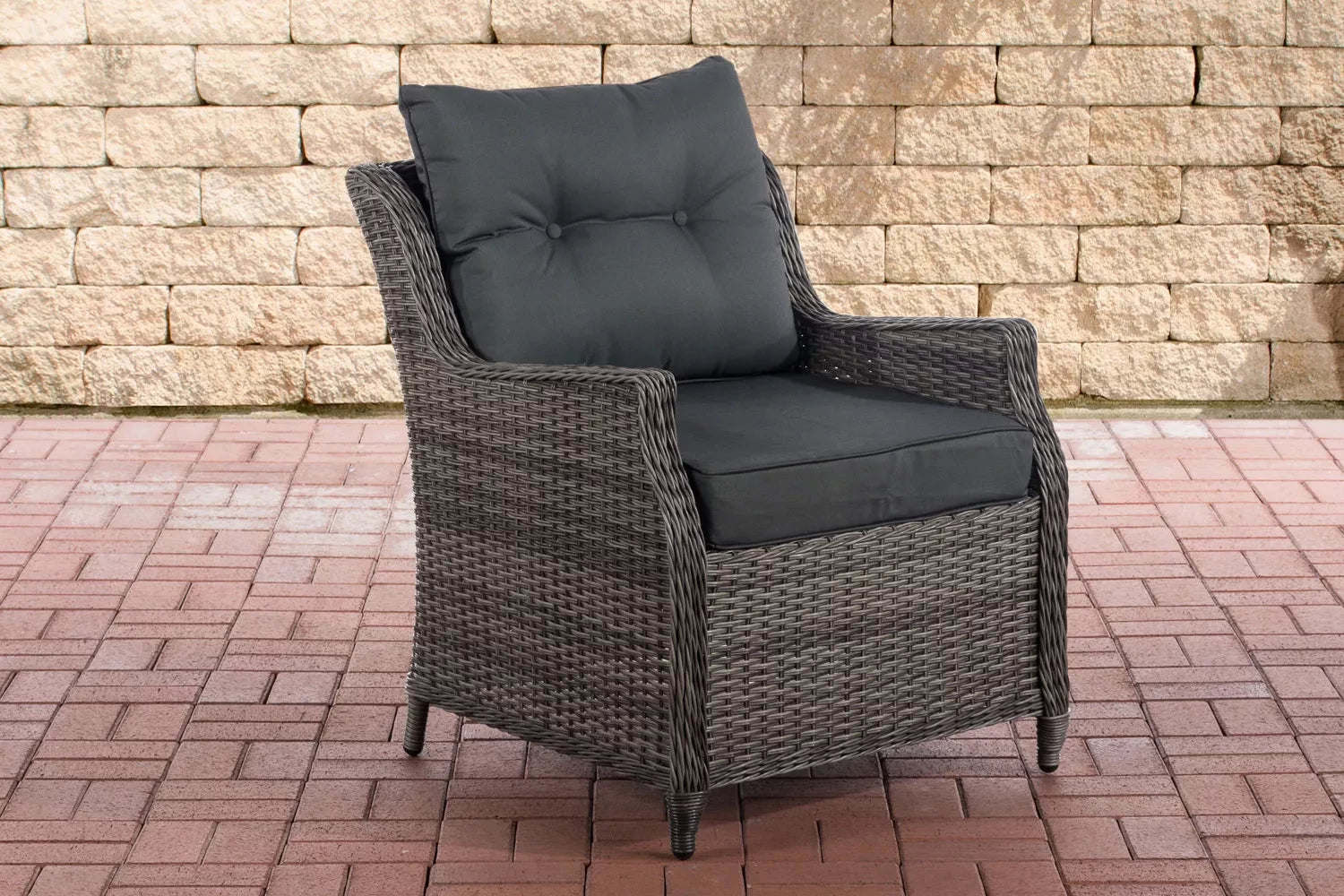 In And OutdoorMatch Premium Tuinstoel Franco - outdoor loungestoel - loungestoel - Lounge - antraciet - 78*70*82cm Garden Chair