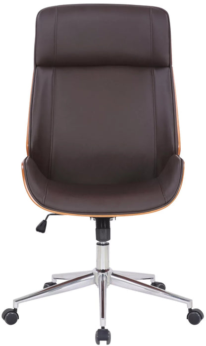 In And OutdoorMatch Premium bureaustoel Allan - Bruin imitatieleer - Hoogte verstelbaar 44 - 52 cm - Ergonomisch - Luxe Bureaustoel