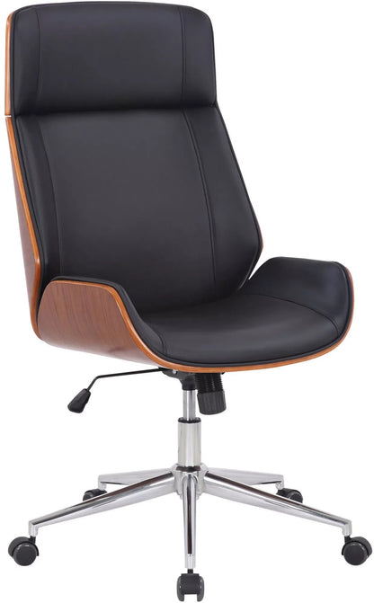 In And OutdoorMatch Premium bureaustoel Weston - Zwart imitatieleer - Hoogte verstelbaar 44 - 52 cm - Ergonomisch - Luxe Bureaustoel