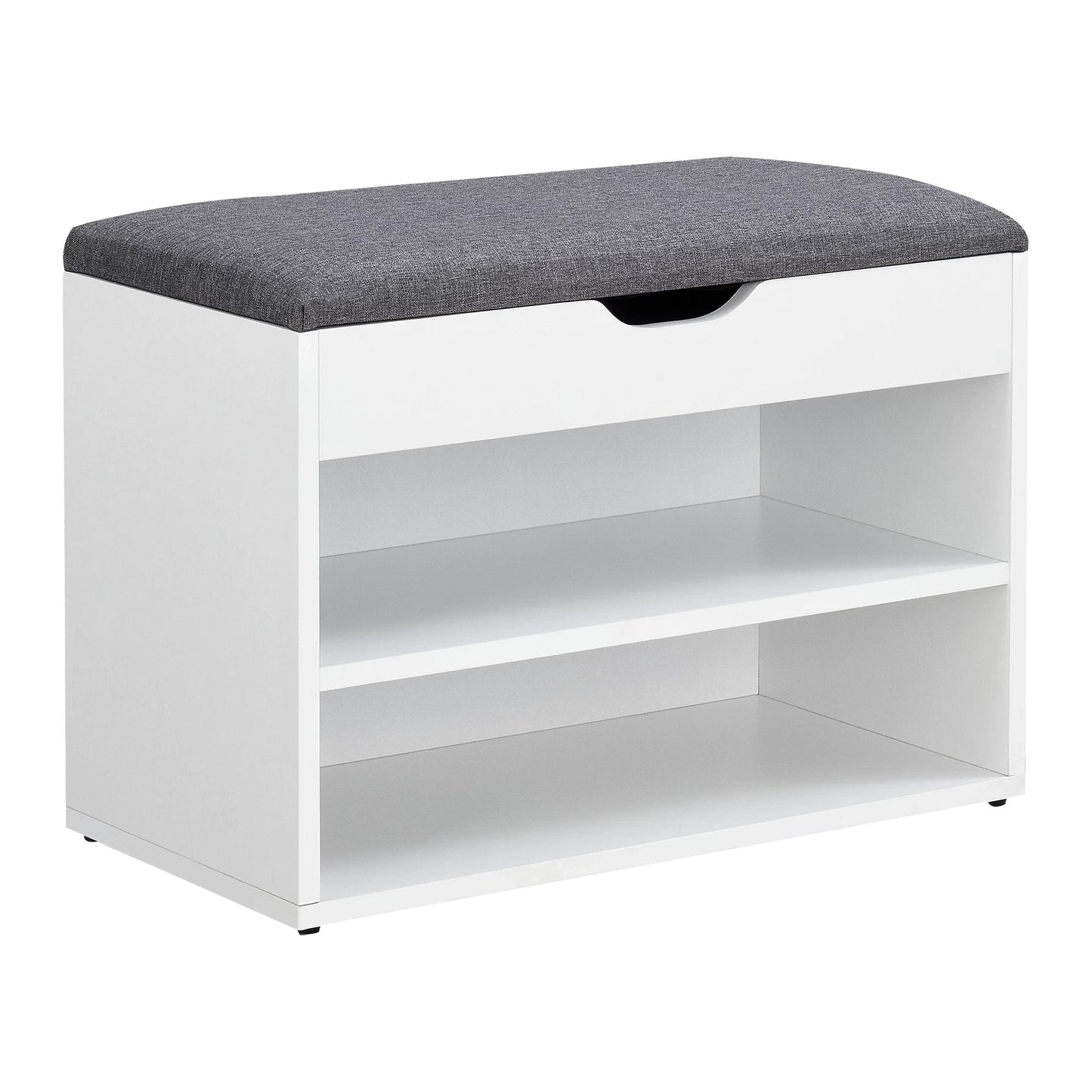 In And OutdoorMatch Schoenenkast Marques - 46x60x30 cm - Wit en Grijs - Spaanplaat en stof - Modern design shoe rack