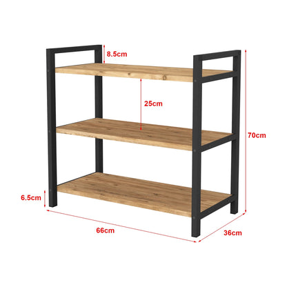 In And OutdoorMatch Schoenenrek Lew - 70x66x36 cm - Eiken Antiek en Antraciet - 70x66x36 cm - Modern Design shoe rack