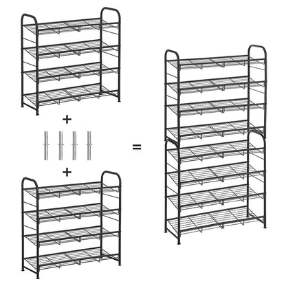 In And OutdoorMatch Schoenenrek Rosetta - Metaal - 16 paar schoenen - Schoenenkast - Hoogte 65cm shoe rack