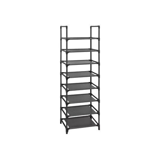 In And OutdoorMatch Schoenenrek Staande Clemens - Plank - Multifunctioneel - Schoenenopberger - Metalen Frame - 16-20 Paar Schoenen - 46x2Kennax145 cm - Zwart shoe rack