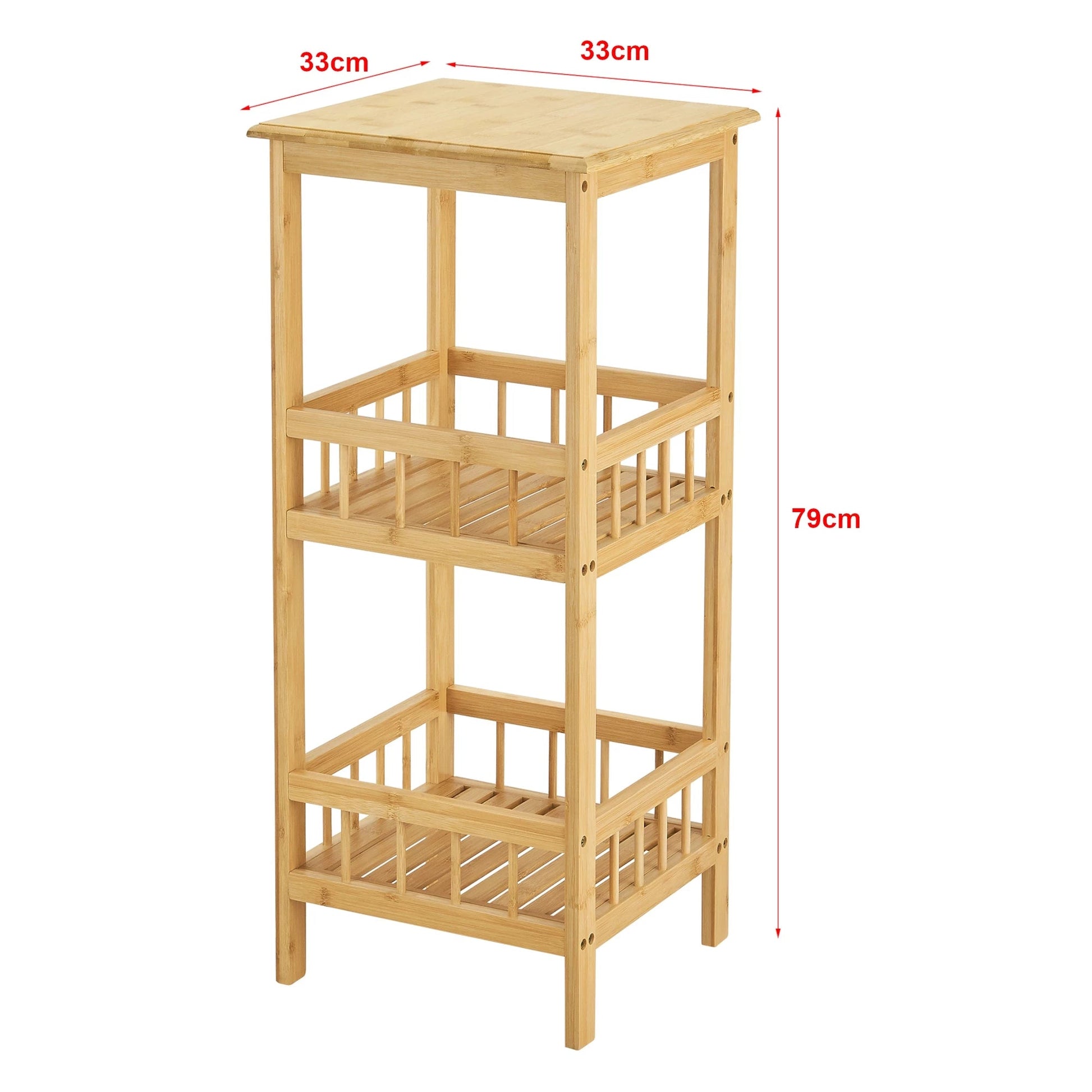 In And OutdoorMatch Staand Rek Dean - Bamboe - 79x33x33 cm - Houtkleurig - Stijlvol Design kitchen rack