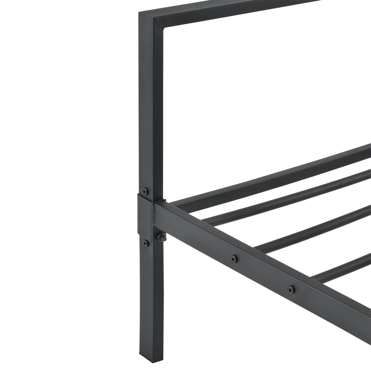 In And OutdoorMatch Stalen Bed Reta - Bedframe - Met bedbodem - 180x200 cm - Mat Zwart - Modern Design Bedframe