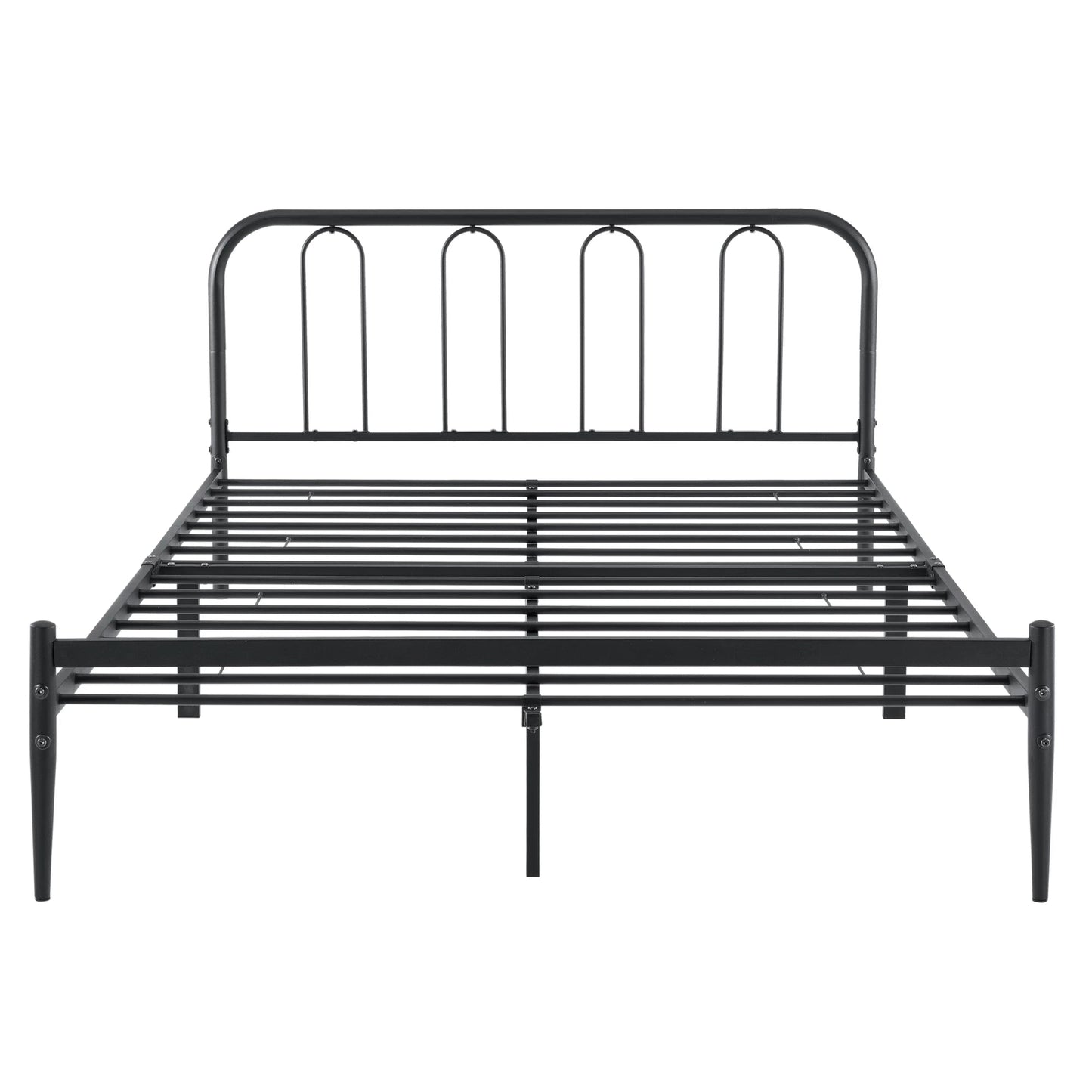 In And OutdoorMatch Stalen bed Bradly - Bedframe - Met bedbodem - 160x200 cm - Matzwart - Modern design Bedframe