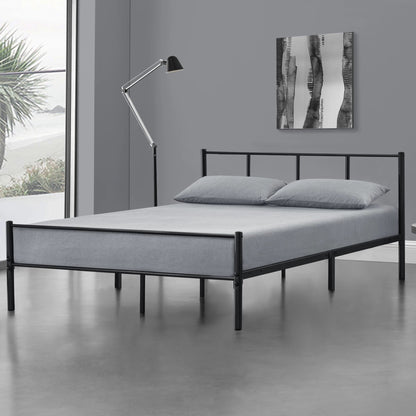 In And OutdoorMatch Stalen bed Neva - Bedframe - Met bedbodem - 160x200 cm - Wit - Modern design Bedframe