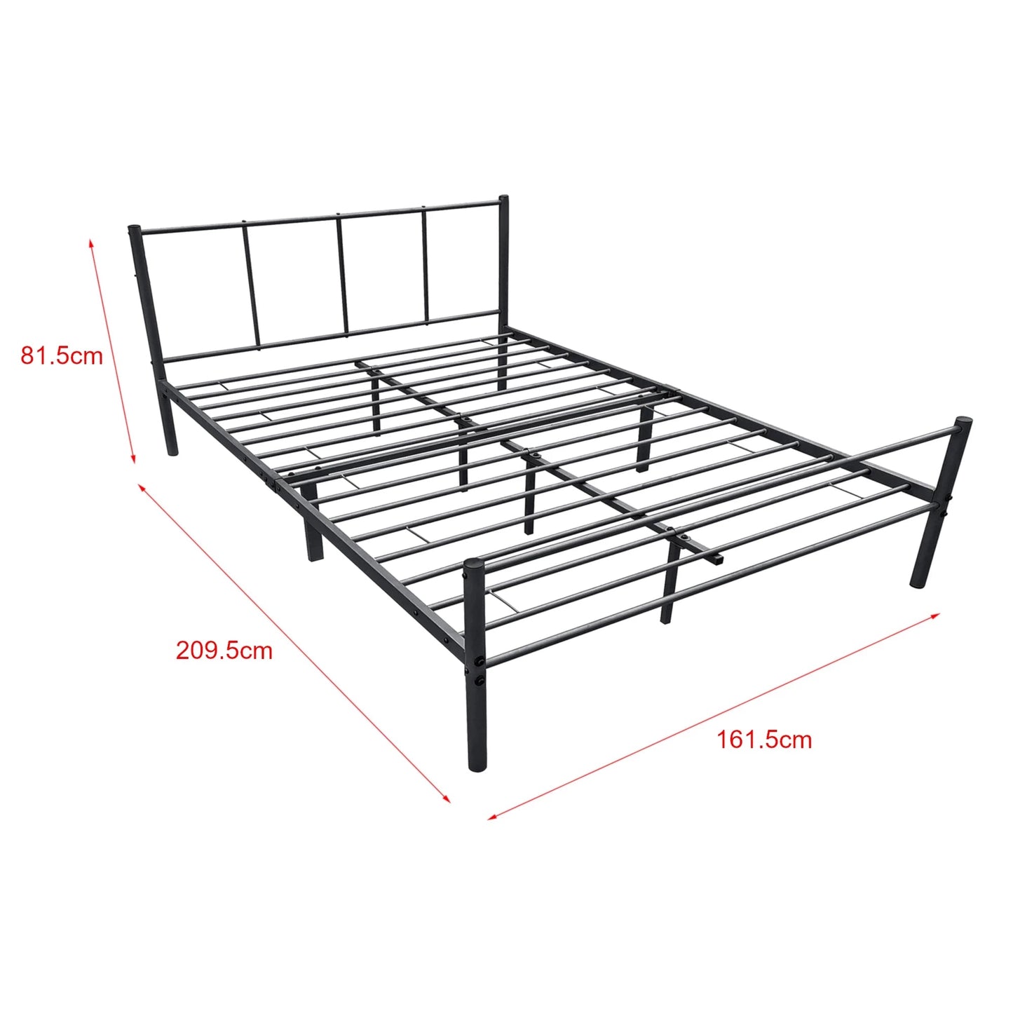 In And OutdoorMatch Stalen bed Neva - Bedframe - Met bedbodem - 160x200 cm - Wit - Modern design Bedframe