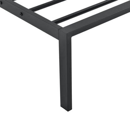 In And OutdoorMatch Stalen bed Ricky - Bedframe - Met bedbodem - 160x200 cm - Matzwart - Modern design Bedframe