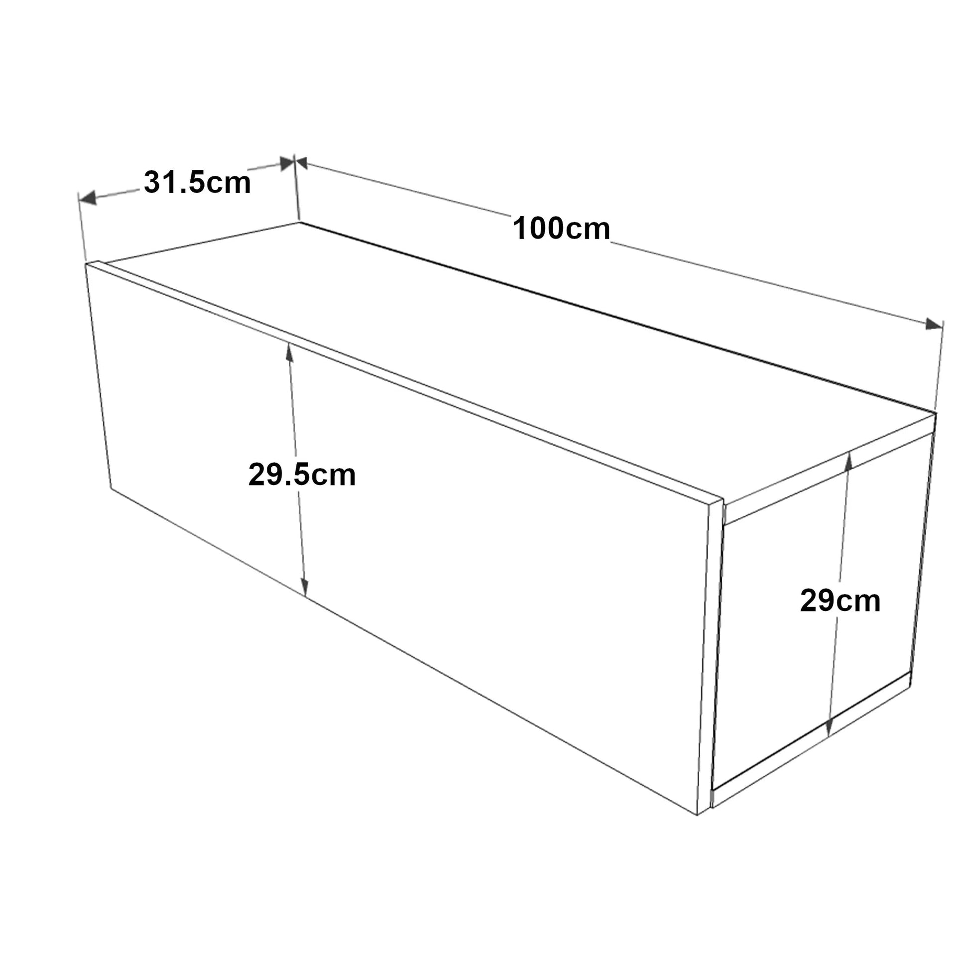 In And OutdoorMatch TV Kast Bruno - TV Meubel - TV meubel - 100x31.5x29.5cm - Houtkleurig en Wit - Spaanplaat - Sierkast TV-meubel