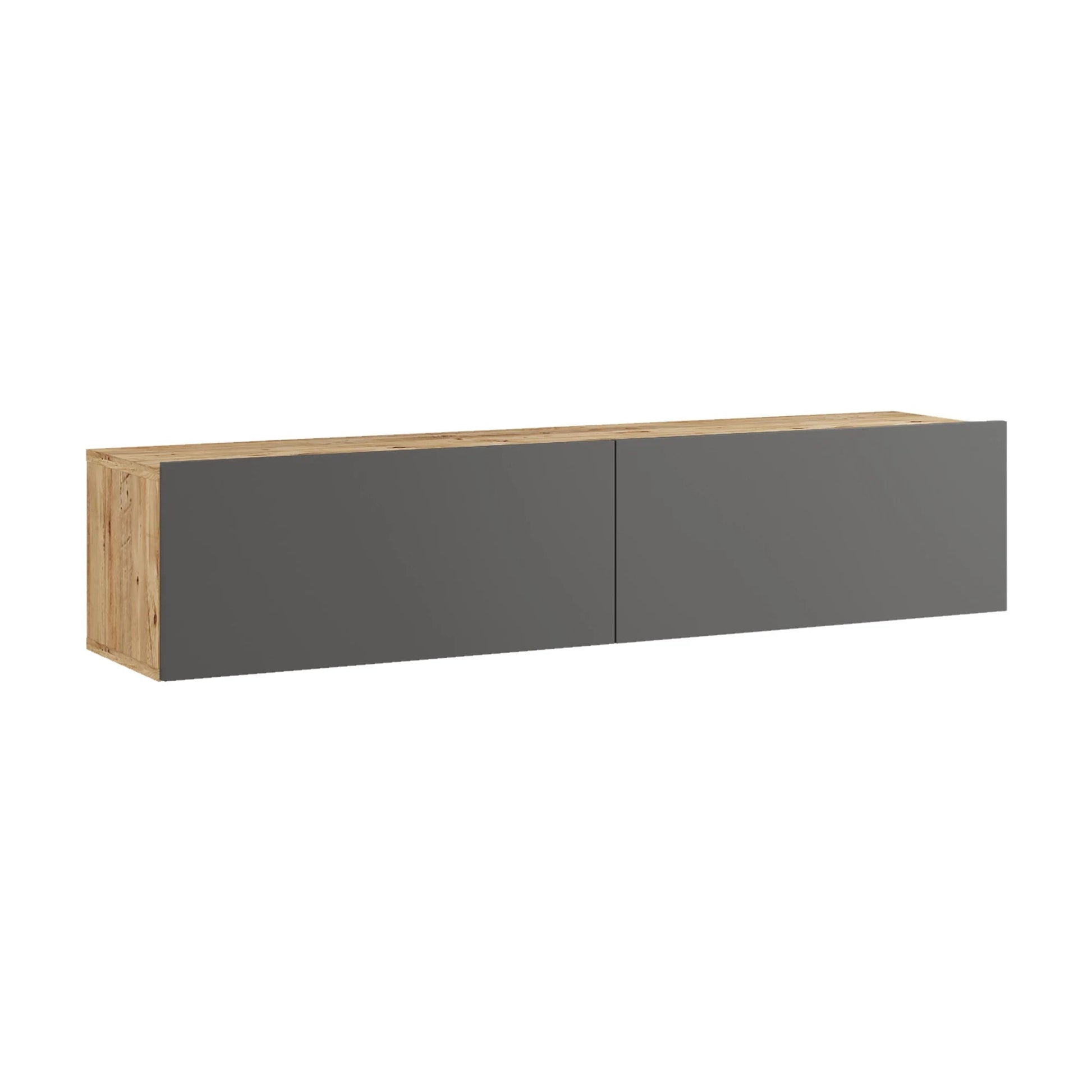 In And OutdoorMatch TV Kast Zena - TV Meubel - TV meubel - 140x31,5x29,5cm - Houtkleurig en Antraciet - Spaanplaat - Sierkast TV-meubel