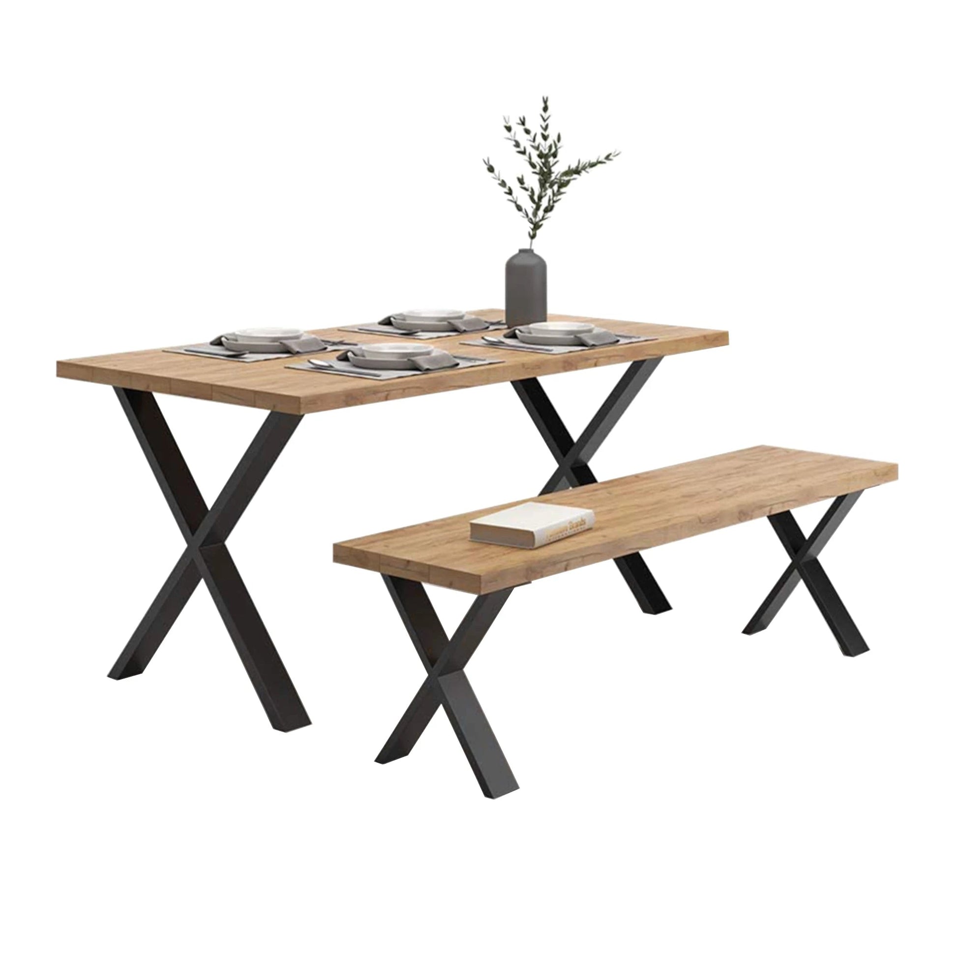 In And OutdoorMatch Tafelonderstel Servio - Voor Salontafels - Zwart - 42x40cm - Staal Poedercoating table legs