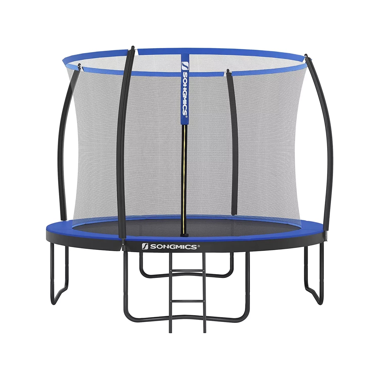 In And OutdoorMatch Trampoline Athena - Met veiligheidsnet & ladder - 305 cm blauw - Rond - Tot 150 kg belasting Trampoline