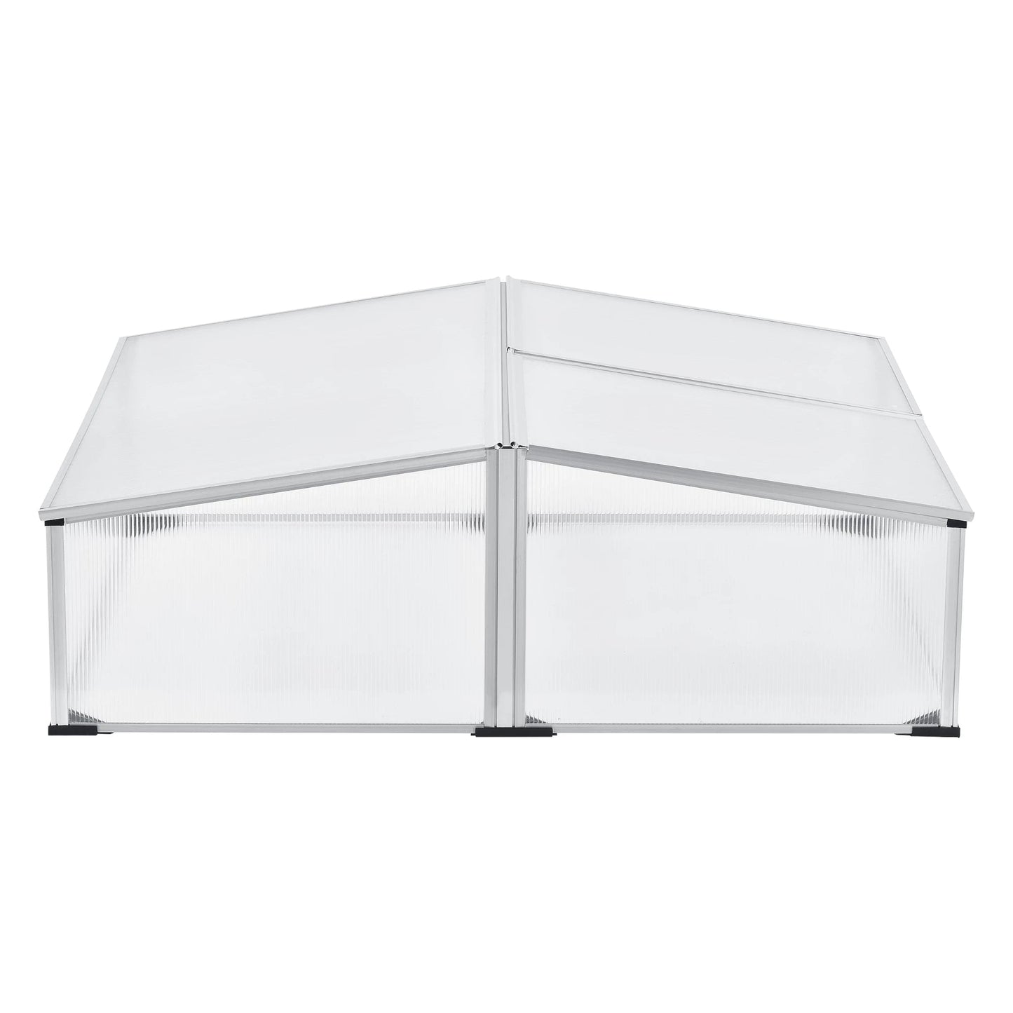 In And OutdoorMatch Tuinkas Gamon - Mini Kas - 100x120x30-40 cm - Aluminium Polycarbonaat - Weerbestendig Garden Storage box