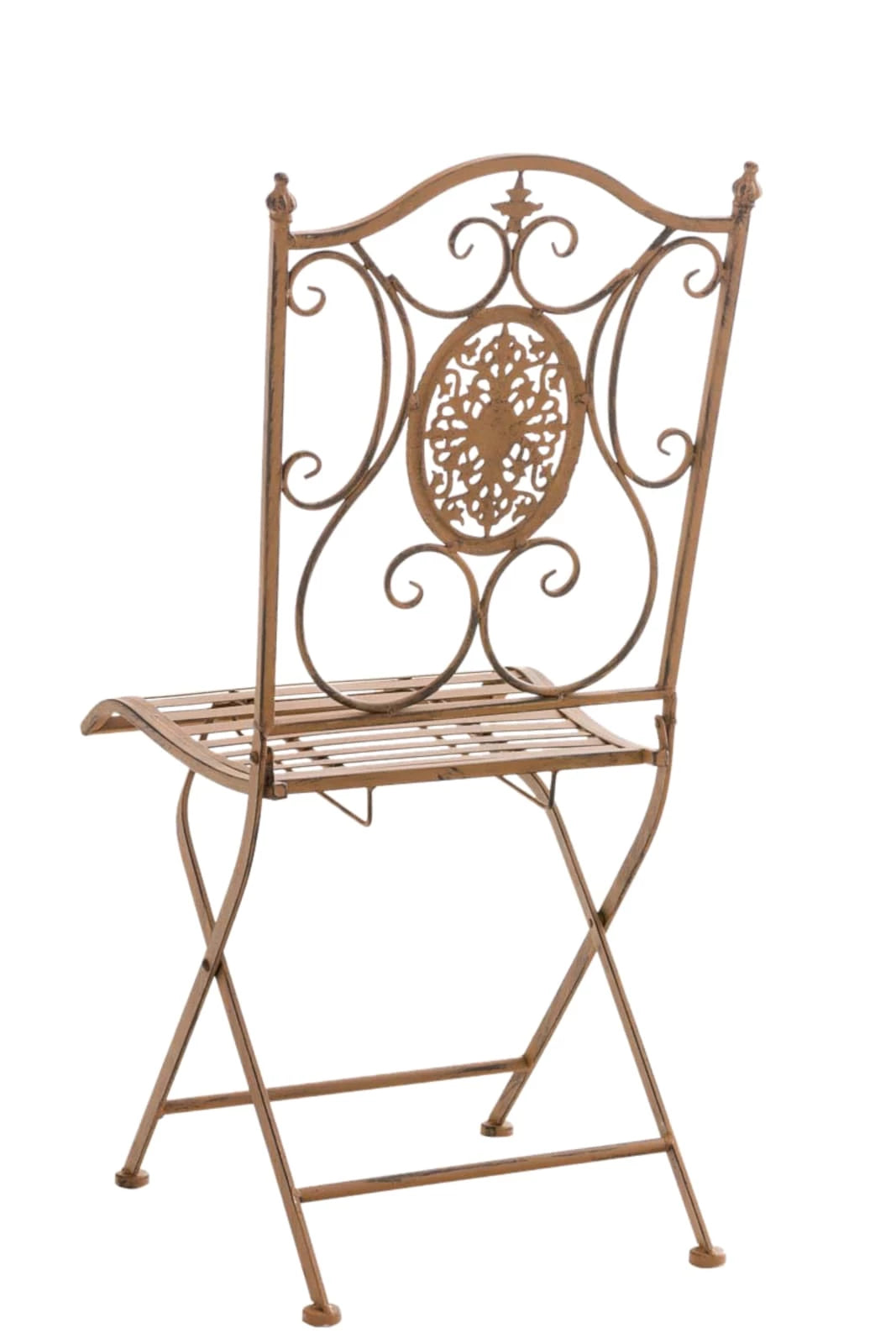 In And OutdoorMatch Tuinstoel Dallas - Antiek Wit - Set van 2 - Ijzer - Klapstoel - Buitenstoel - Stoel - Hoge kwaliteit - Luxe stijlvolle tuinstoel - Handgemaakt antiek patina Garden Chair