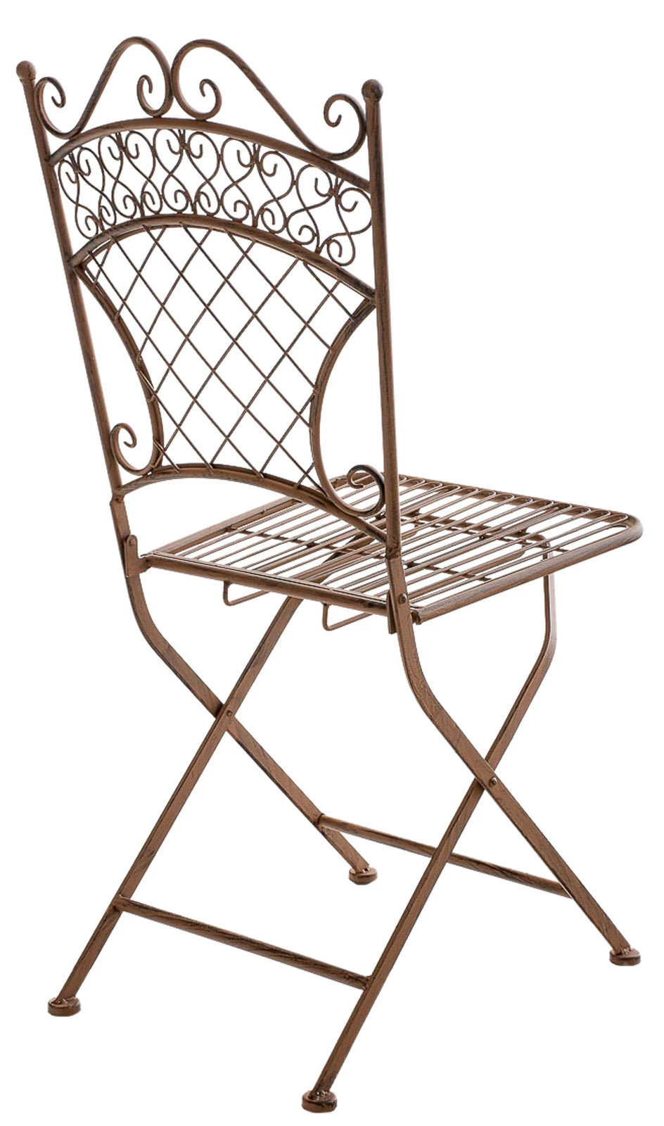 In And OutdoorMatch Tuinstoel Daren - Bruin - Set van 2 - Klapstoel - Ijzer - Buitenstoel - Stoel - Hoge kwaliteit - Stijlvolle tuinstoel - Handgemaakt antiek patina Garden Chair