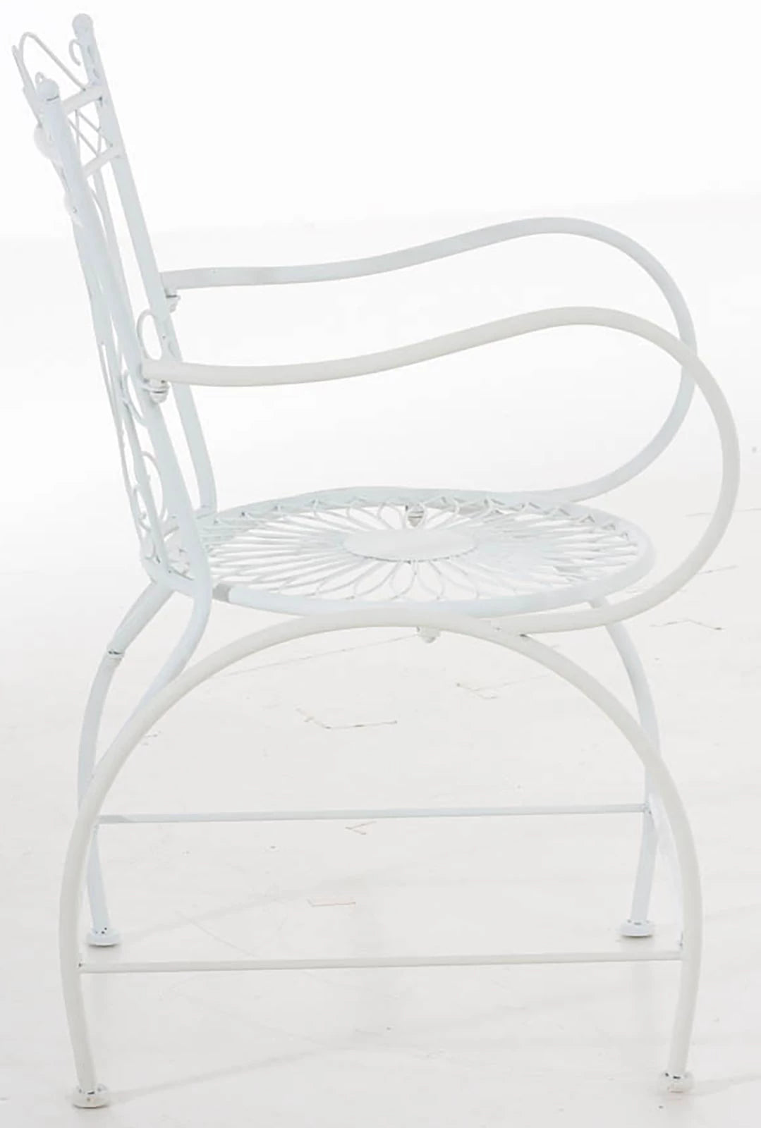 In And OutdoorMatch Tuinstoel Erin - Wit - Set van 2 - Ijzer - Buitenstoel - Stoel - Hoge kwaliteit - Luxe stijlvolle tuinstoel - Handgemaakt antiek patina Garden Chair