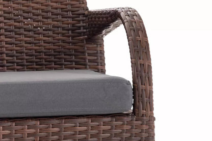 In And OutdoorMatch Tuinstoel Jovan - Iron grijs - Weatherproof - Lounge chair look - Wicker - Tuinstoelen set van 1 Garden Chair