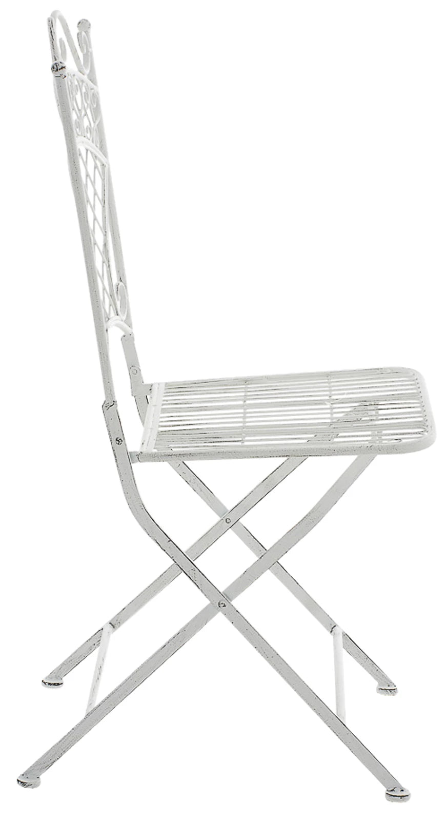 In And OutdoorMatch Tuinstoel Olivia - Grijs - Set van 2 - Klapstoel - Ijzer - Buitenstoel - Stoel - Hoge kwaliteit - Stijlvolle tuinstoel - Handgemaakt antiek patina Garden Chair