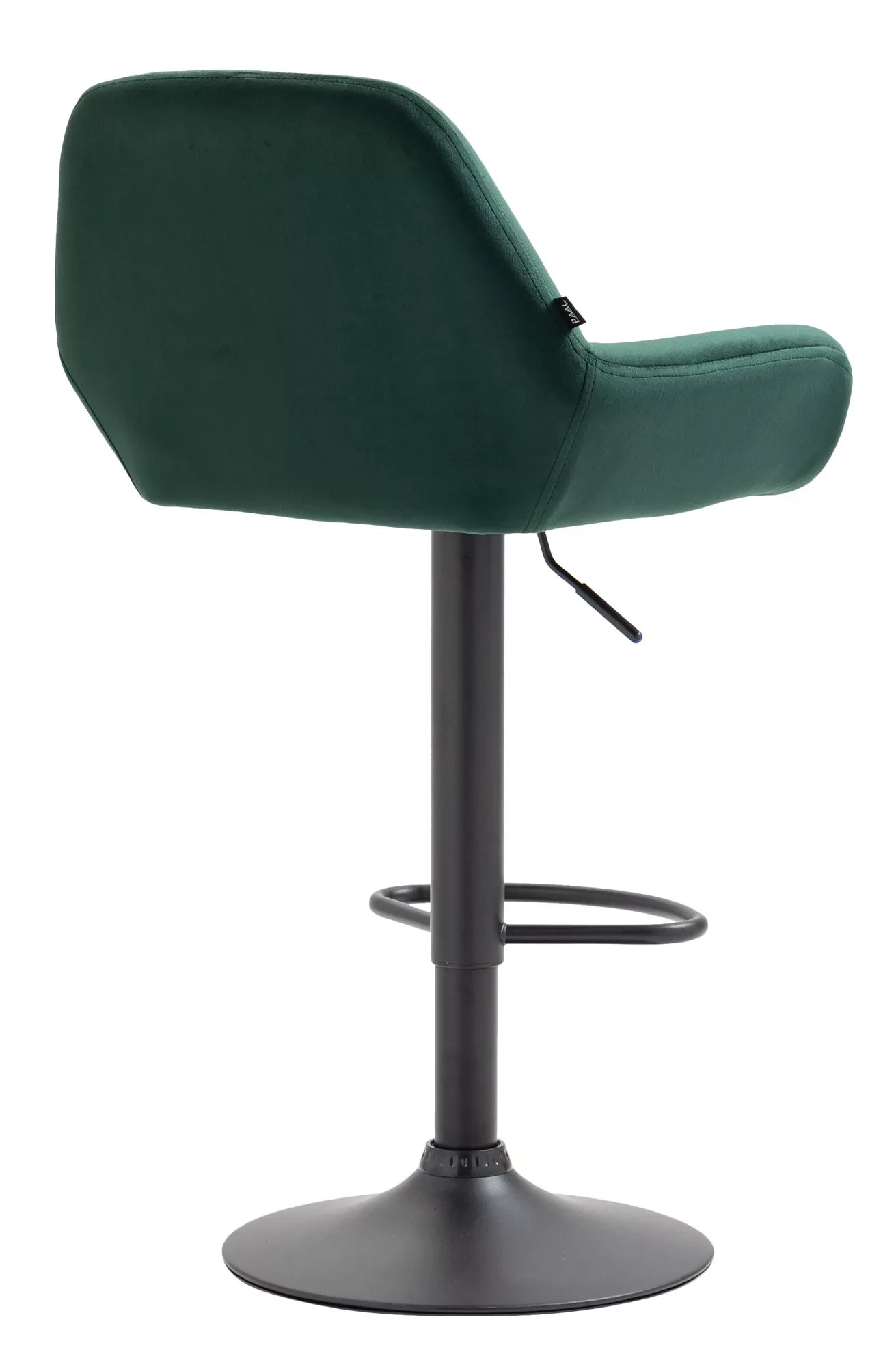 In And OutdoorMatch Velvet barkruk Boda - Groen - Hoogte verstelbaar - Set van 1 - 63-83cm zithoogte - Met rugleuning - Voor keuken en bar - Ergonomische barstoelen Barkrukken / hocker