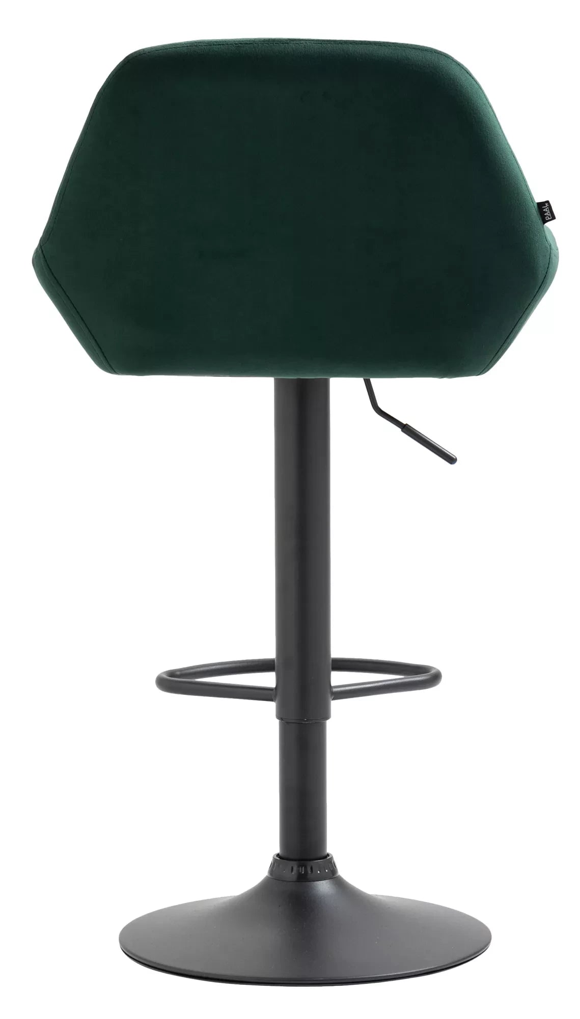 In And OutdoorMatch Velvet barkruk Boda - Groen - Hoogte verstelbaar - Set van 1 - 63-83cm zithoogte - Met rugleuning - Voor keuken en bar - Ergonomische barstoelen Barkrukken / hocker