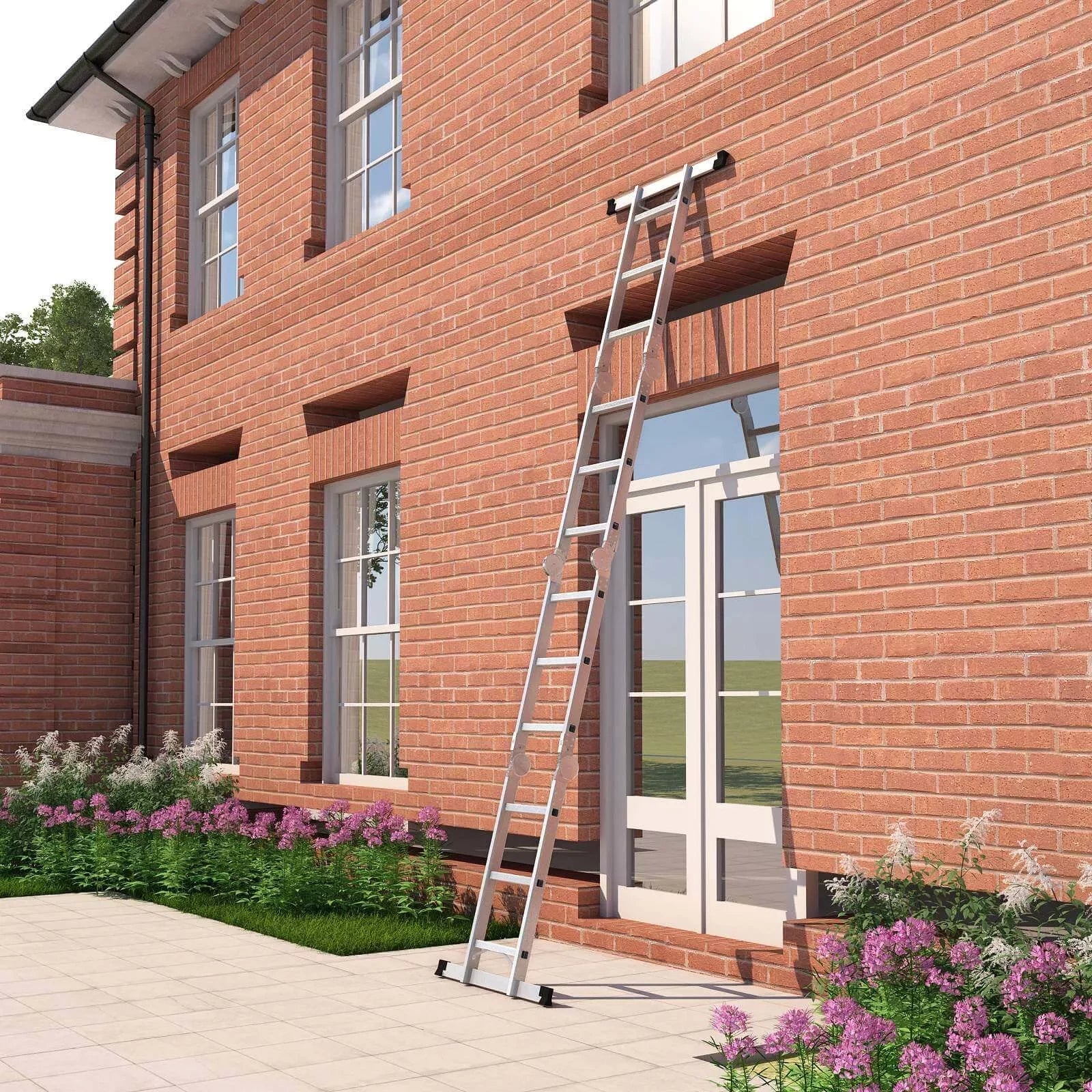 In And OutdoorMatch Vouwladder Remington - Telescoopladder - Multifunctionele ladder - 97x25x80cm Ladder